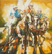 Riders of Light - 100x100 cm